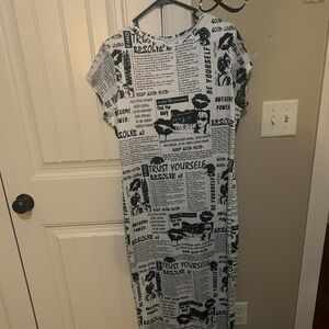 Newsprint ladies dress